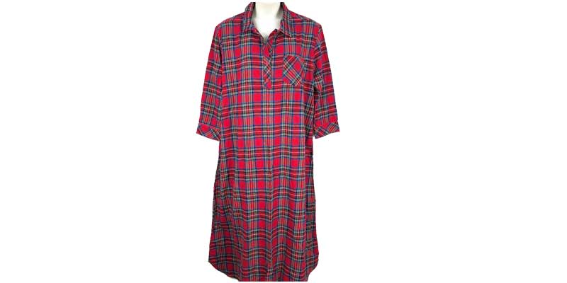 short sleeve flannel nightgown