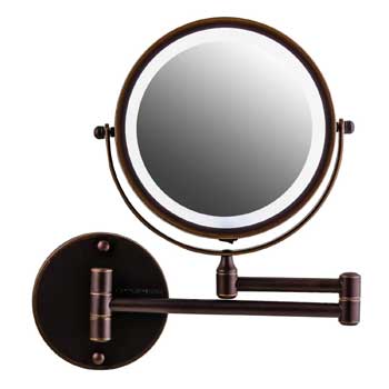 Ovente Battery Operated Wall Mounted Lighted Makeup Mirror