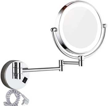 Lighted Makeup Mirror Wall Mounted Plug In