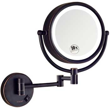 GURUN Lighted Makeup Mirror Wall Mount