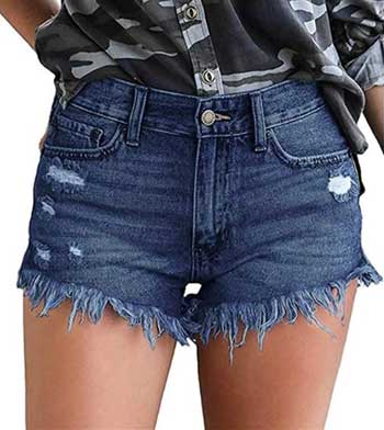 Onlypuff Denim Hot Shorts For Women With Pockets