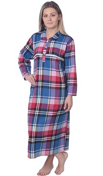 floor length flannel nightgowns