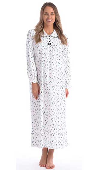 Long Sleeve Flannel Nightgown For Women