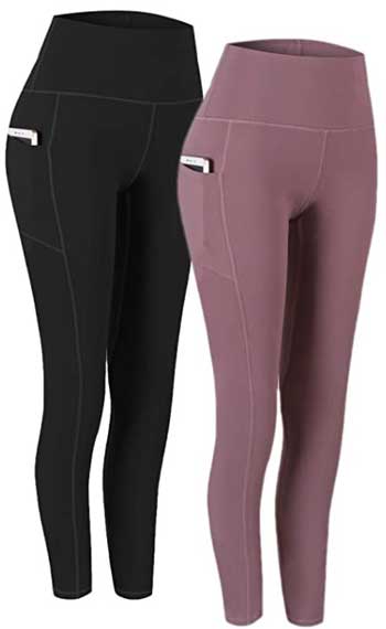 Fengbay 2 Pack High Waist Womens Tall Yoga Pants