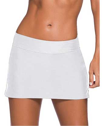 Rekita White Swim Skirt