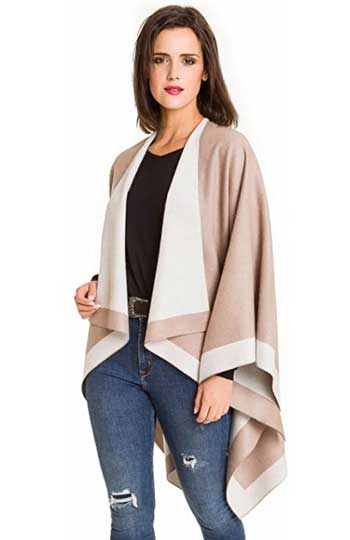 Melifluos Women's Shawl Wrap Poncho Cape Cardigan