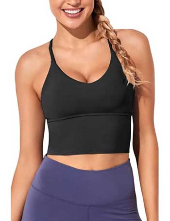 XUNYU Women Sports Longline Fitness Bra