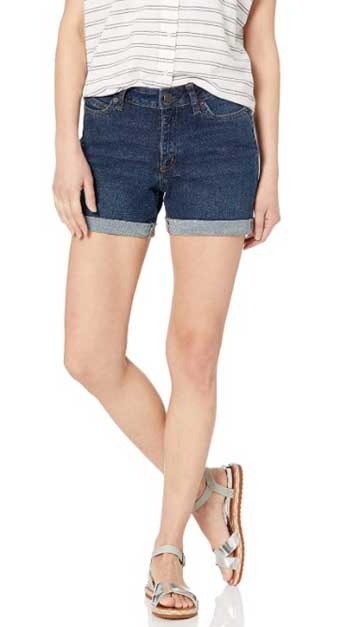 Amazon Essentials Women's Denim Mid-Rise Short