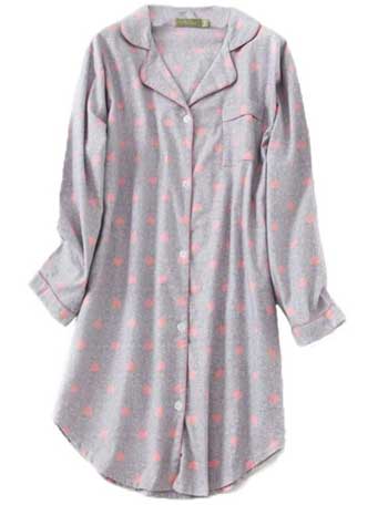 Pnaeong Women's Flannel 100% Cotton Nightgown